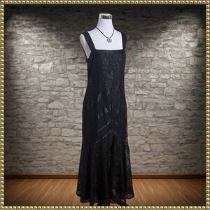 Damianou Black Shimmery Sleeveless Dress Medium